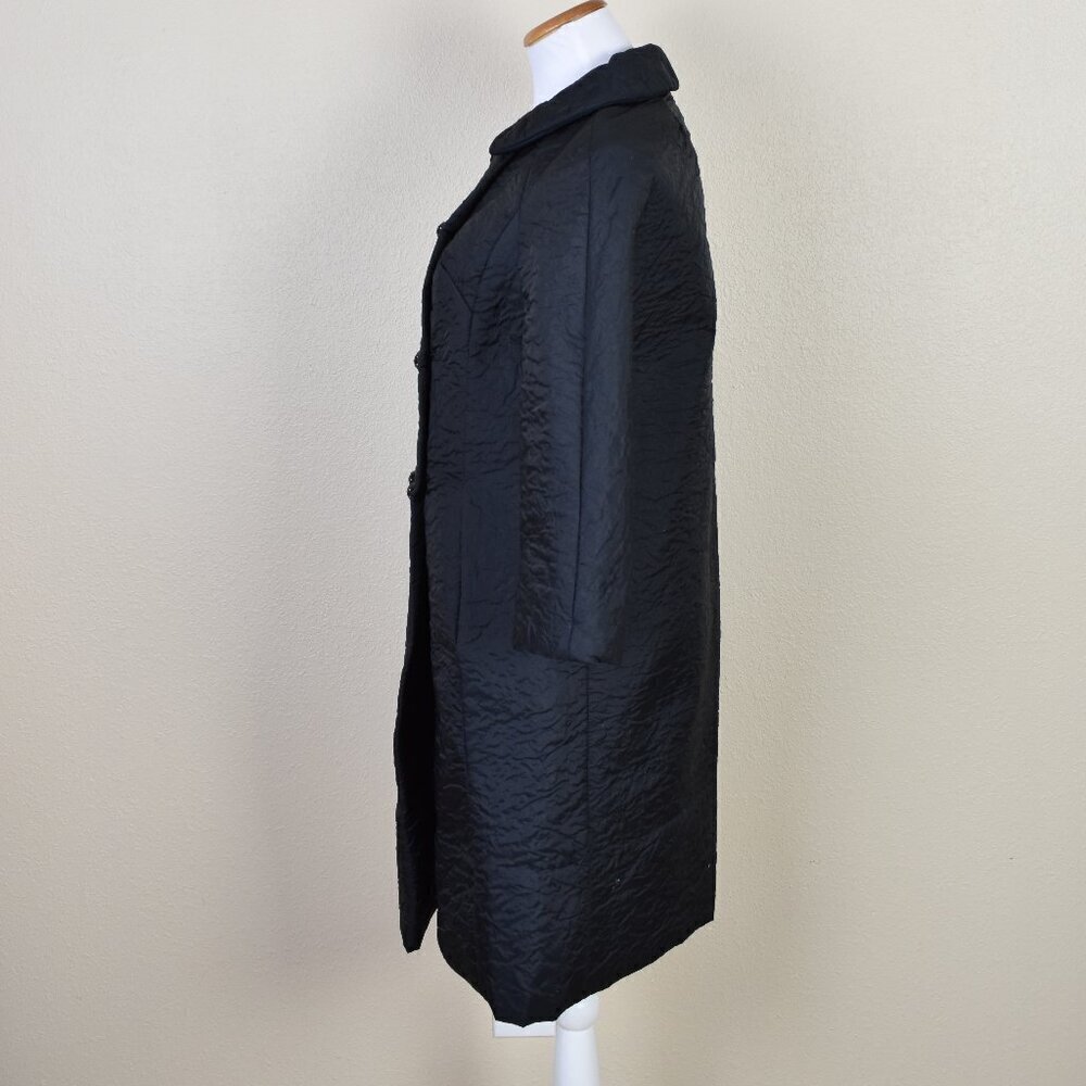 Vintage 50s Swing Coat Jacket Black - S - Picture 4 of 9